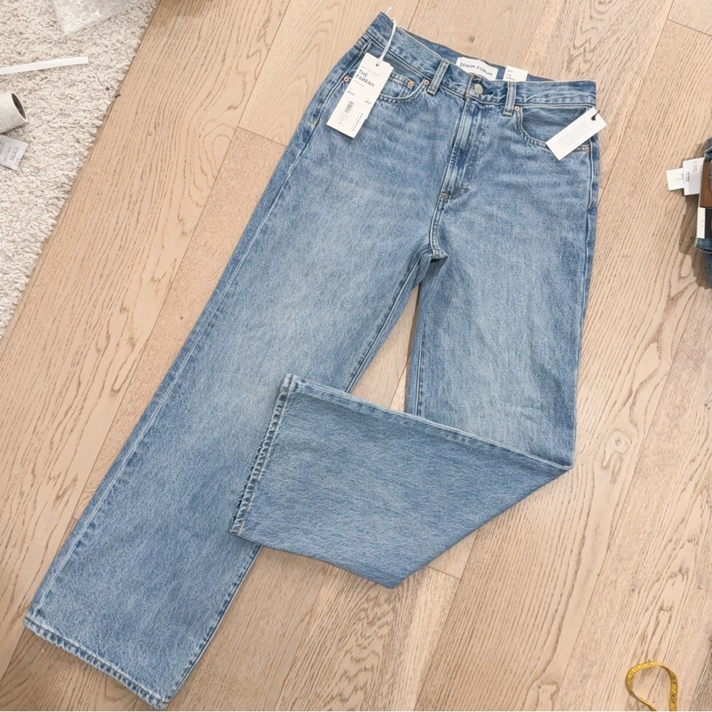 NWT 109082 Aritzia denim forum FARRAH hi wide r 7 yrs bleu taboo 28